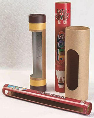 CMYK Paper Tube Containers With Lids Litho 6C Paper Tube Package