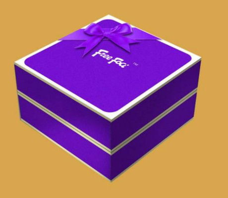 Purple 1100gsm Cardboard Paper Gift Box Custom Wine Boxes Cardboard