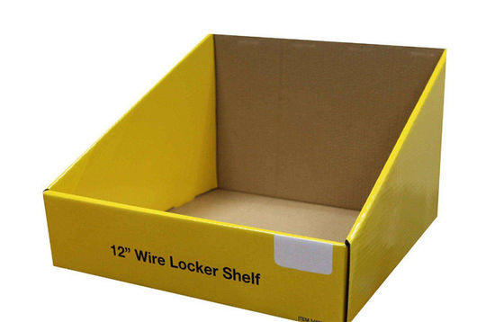 Litho CMYK Custom Printed Display Boxes Clay Coated Paper Yellow